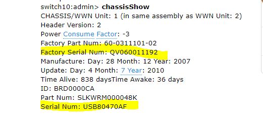 How To Find Brocade SAN Switch Serial Number