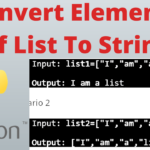 Python Convert All Elements Of List To String
