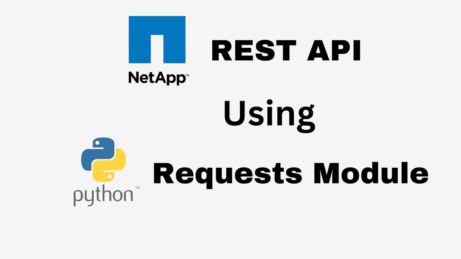Connect NetApp REST API With Python Requests Library